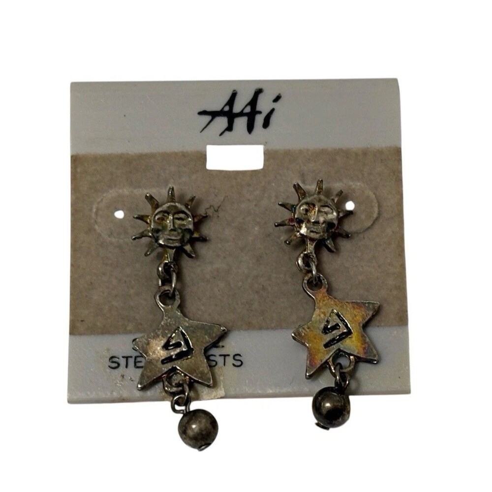 AAI Jewelry Sun And Star Earrings NWT
